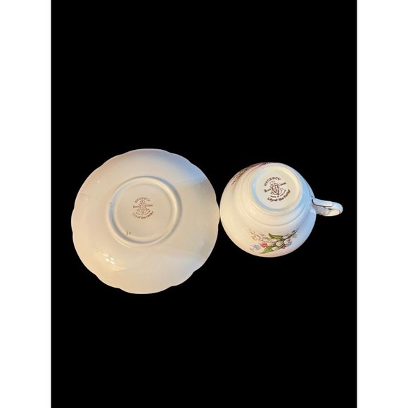 VTG Regency English Bone China Lily of Valley Floral Tea Cup & Saucer Gold Trim - Picture 7 of 9